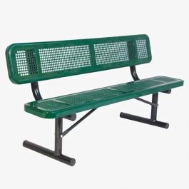 Buy Now - Commercial 6' Extra Heavy Duty Bench with Back - Perforated ...