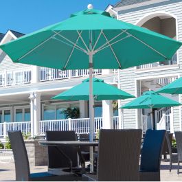 10ft 8 ribs outdoor patio umbrella 10ft Patio Umbrella Solar Powered LED Lighted Sun Shade Market Waterproof 8 Ribs Umbrella with Crank and Cross Base for Garden