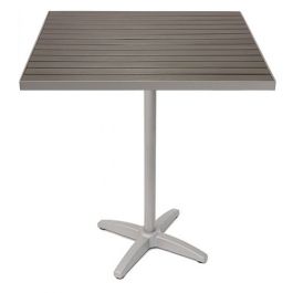 TA-PT 36"x36" Faux Teak Outdoor Bar Height Table Top and Bases-TA-PT ...