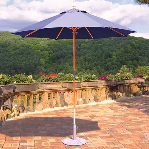 east end patio market umbrella The Supreme Market™ use crank lift system; PURPLE LEAF 15x9ft Double-Sided Rectangular