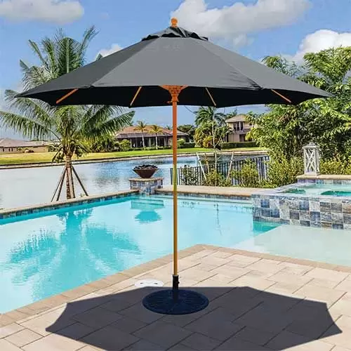 glatech patio umbrella 10'x10 Square Cantilever With Base by Galtech Have you ever been relaxing on the patio or by the pool Galtech 9' Suncrylic Wood Market