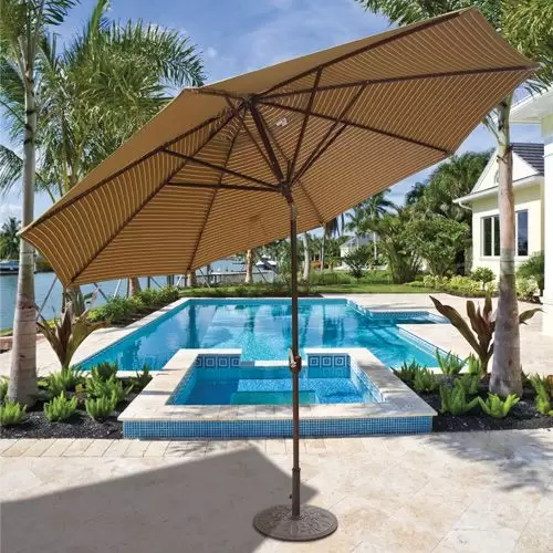 10 foot tall patio umbrella 10ft Square Patio Automatic Hydraulic Cantilever Umbrella with Air Ven main image 1