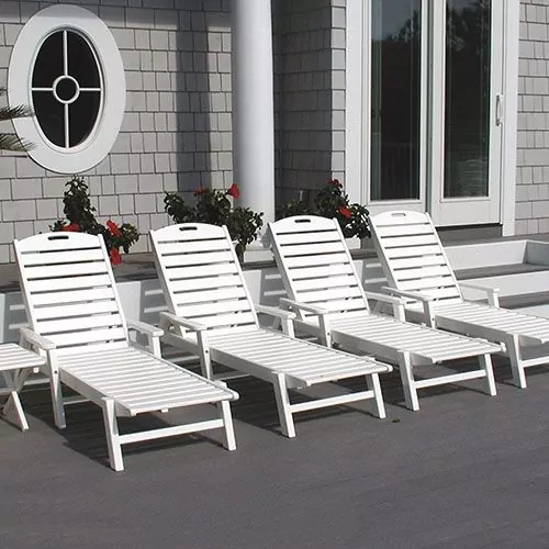 Polywood nautical shop chaise cushion