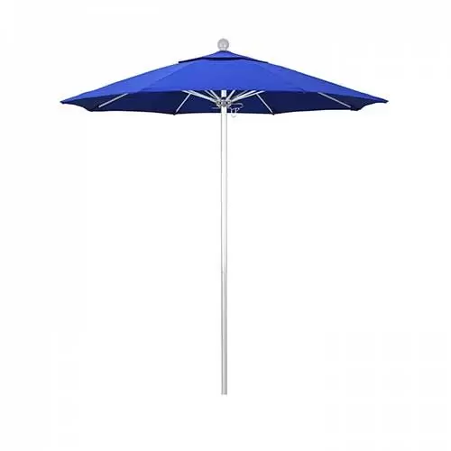 7 patio umbrella with lights and silver aluminum pole 7.5' Commercial Patio Umbrella With Silver Anodized Aluminum Pole and  Deluxe Push Lift