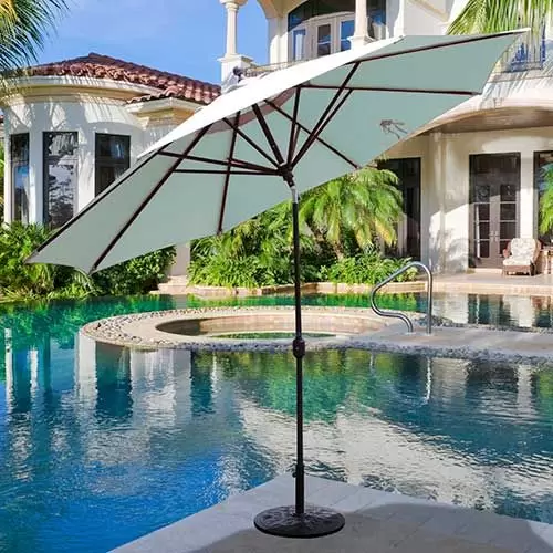 789 - Galetch 11 Deluxe Auto-Tilt Aluminum Patio Umbrella with Suncrylic Fabric 789 - Galetch 11 Deluxe Auto-Tilt Aluminum Patio Umbrella with Suncrylic Fabric