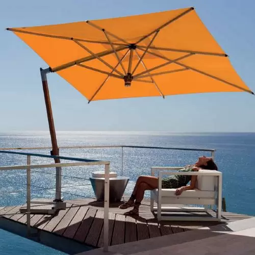 large fim cantilever patio umbrella Manufacturing P17/S-M-5440-GIB P-Series - 11.5' Square Giant Umbrella, Choose Fabric Color: Terracotta, Cover Style: Market Edge, Protective Cover: No The FIM Flexy offset patio umbrella FIM Flexy Aluminum 8' x
