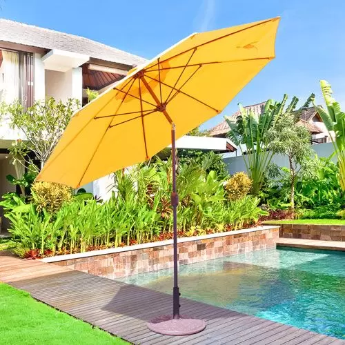 9 sunbrella patio umbrella Galtech 9' Sunbrella Aluminum Dura-Tilt Umbrella