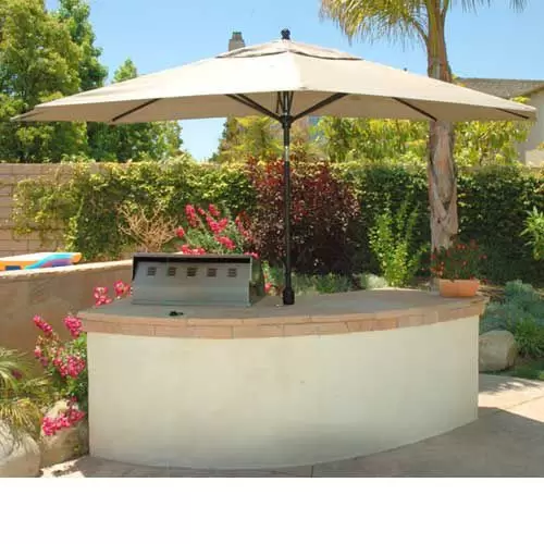 779 - Galtech 8' x 11' OVAL Auto Tilt-Aluminum Patio Umbrella - Deluxe