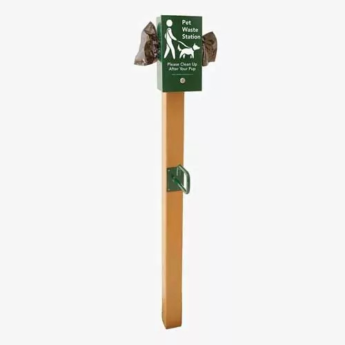 Buy Now - Commercial Recycled Pick Up Station with Leash Holder by Texacraft - PBARK-475 Buy Now - Commercial Recycled Pick Up Station with Leash Holder by Texacraft - PBARK-475