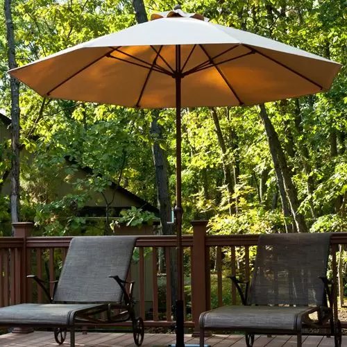 brown tilt patio umbrella Tidoin 10 ft. Steel Market Tilt Patio Umbrella in Brown for Garden, Deck, Pool and Backyard