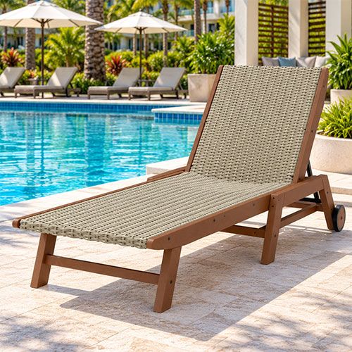 POLYWOOD Coastal Woven Chaise
