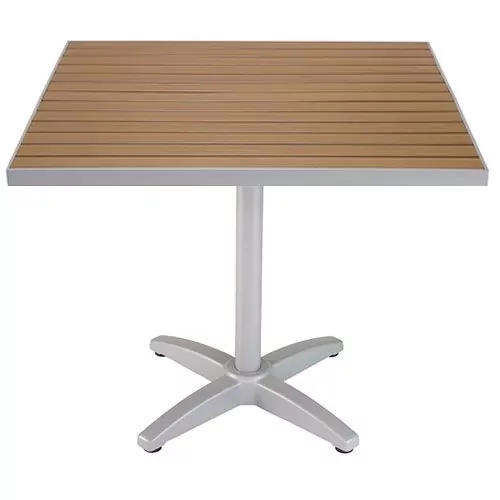 Faux teak online dining table