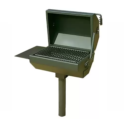 Buy Now Commercial Covered Charcoal Grill with Shelf Texacraft
