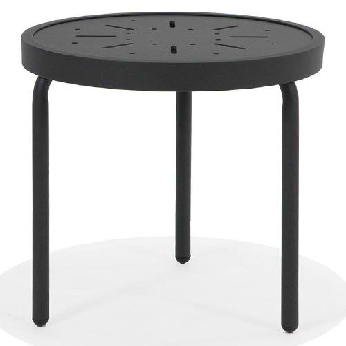 18" Round Commercial Side Table w/ Starburst Stamped Top Texacraft