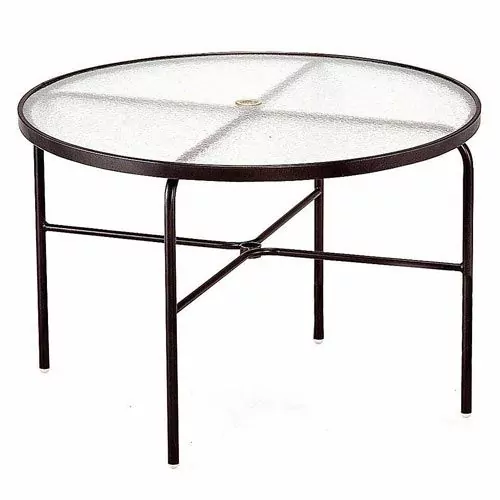 On Now 48 Round Commercial Dining Table Acrylic Top With Hole Texacraft Furniture M1048 6 On Now 48 Round Commercial Dining, Plexiglass Round Table Top