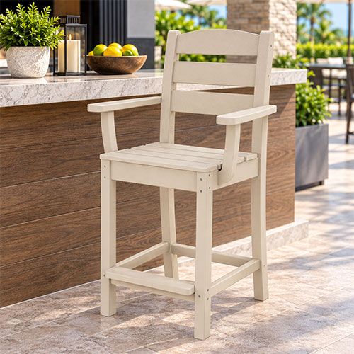 POLYWOOD Lakeside Counter Arm Chair