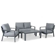 PAROS Lounge Set, Charcoal w/ Cast Slate Cushions