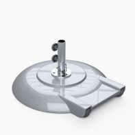 Premium 100 lb Aluminum Base with Wheels - 8" Tall/1.5" Diameter Stem