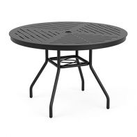 42" Round Commercial Standard Slat Top Table by LC Furniture