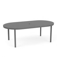 42" x 84" Oval Commercial Solid Top Coastal Dining Table Base by LC Furniture