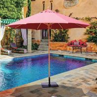 Galtech 9' Suncrylic Commercial Market Umbrella with Solid Pole