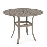 36" Round Commercial Woven Table Top with Universal Dining Table Base by LC Furniture