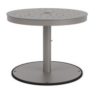 24" Round Commercial Bubble Pattern Table with 100 lb. Umbrella Base by LC Furniture