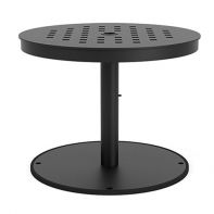 24" Round Commercial Cube Pattern Table with 100 lb Umbrella Base by LC Furniture