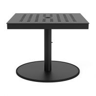 24" Square Commercial Cube Pattern Table with 100 lb. Umbrella Base by LC Furniture