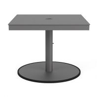 24" Square Commercial Solid Top Table with 100 lb. Umbrella Base by LC Furniture