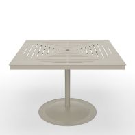 42" Square Commercial Slat Pattern Top with Bistro Dining Table Base by LC Furniture
