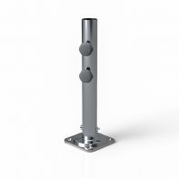 Stainless Steel Stem Surface Mount Deck Plate with 18" Stem
