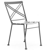 Woodard Chair One Commercial Bistro Side Chair - Stackable showcasing the iconic wrought iron design and modern updates for a professional commercial setting.