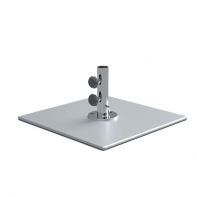 Commercial Low Profile 20" Square Galvanized Steel Umbrella Base - 70 lbs