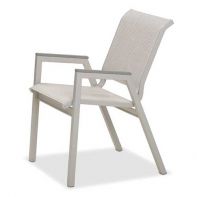 Bazza Commercial Sling Bistro Stacking Chair w/ Polymer Arms by Telescope Casual