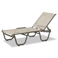 Reliance Commercial Contract Strap 16" Four-Position Lay Flat Stacking Armless Chaise by Telescope Casual