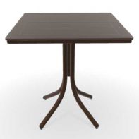36" Square Marine Grade Polymer Top Commercial Balcony Height Table w/ hole by Telescope Casual