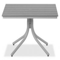36" Square Rustic Polymer Top Commercial Dining Height Table w/ hole by Telescope Casual
