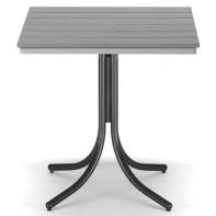 36" Square Rustic Polymer Top Commercial Bar Height Table w/ hole by Telescope Casual