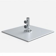 Commercial Low Profile 24" Square Galvanized Steel Umbrella Base - 100 lbs