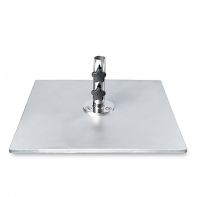 Commercial Low Profile 24" Square Galvanized Steel Umbrella Base - 100 lbs