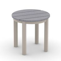 Rustic Polymer Top Commercial 21" Round End Table by Telescope Casual