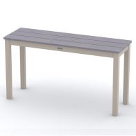 Rustic Polymer Top Commercial 18"x54" Rectangular Dining Height Parson Table w/o hole by Telescope Casual