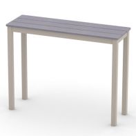 Rustic Polymer Top Commercial 18"x54" Rectangular Bar Height Parson Table w/o hole by Telescope Casual