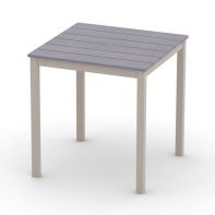 Rustic Polymer Top Commercial 36" Square Balcony Height Parson Table w/ hole by Telescope Casual