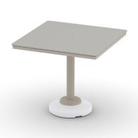 Origins Commercial 42" Square Balcony Height 80 lb Pedestal Table w/ hole by Telescope Casual