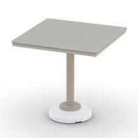 Origins Commercial 42" Square Bar Height 80 lb Pedestal Table w/ hole by Telescope Casual