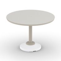 Origins Commercial 54" Round Balcony Height 120 lb Pedestal Table w/ hole by Telescope Casual