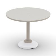 Origins Commercial 54" Round Bar Height 120 lb Pedestal Table w/ hole by Telescope Casual
