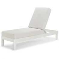 Leeward Commercial Cushion Three-Position Lay Flat Armless Chaise by Telescope Casual